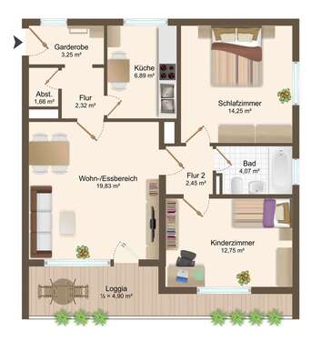 Foto - Wohnung zum Kaufen in München 450.000,00 € 72.4 m²
