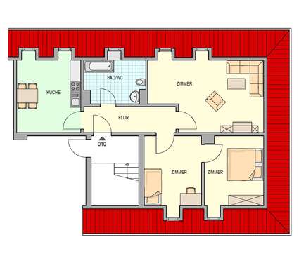 Foto - Wohnung zum Mieten in Herne 580,00 € 72.77 m²