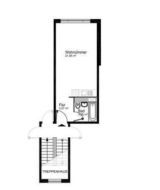 Foto - Wohnung zum Mieten in Rostock 210,00 € 28 m²