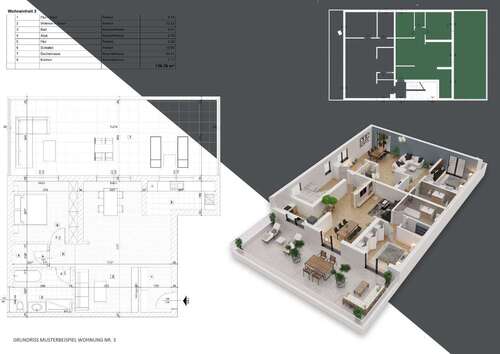 Foto - Wohnung zum Mieten in Ubstadt Weiher 1.133,00 € 103 m²