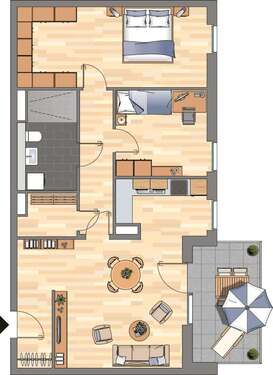 Foto - Wohnung zum Mieten in Bonn 1.349,00 € 83.39 m²