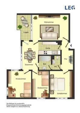 Foto - Wohnung zum Mieten in Unna 589,00 € 81.2 m²