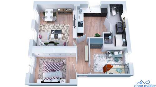 Foto - Wohnung zum Mieten in Schönebeck 485,00 € 69 m²