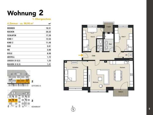Foto - Wohnung zum Kaufen in Köln 639.000,00 € 98.9 m²