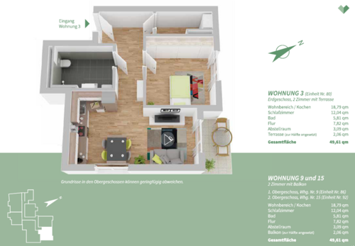 Foto - Wohnung zum Kaufen in Manching 310.062,50 € 49.61 m²