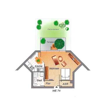 Foto - Wohnung zum Mieten in Leipzig 550,00 € 43.22 m²