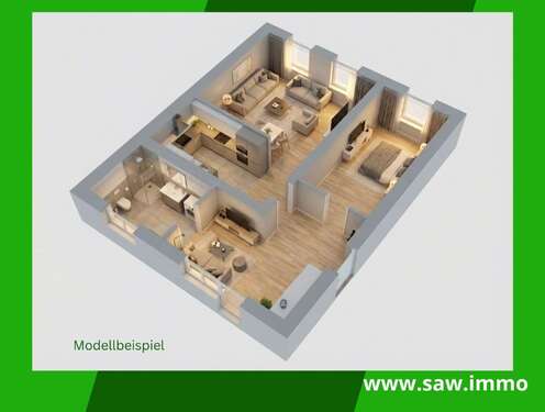 Foto - Wohnung zum Mieten in Köthen 379,89 € 56.7 m²