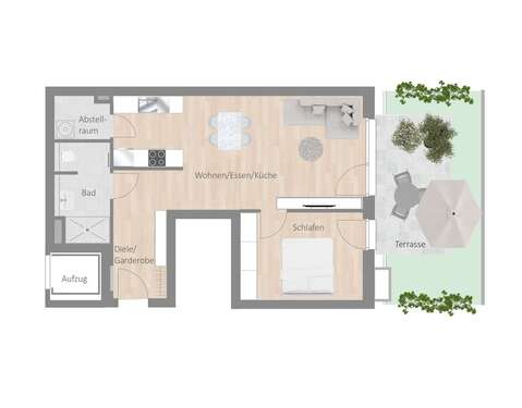 Foto - Wohnung zum Mieten in Besigheim 1.030,00 € 66.86 m²