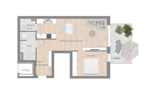 Foto - Wohnung zum Mieten in Besigheim 1.030,00 € 65.25 m²