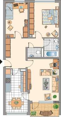Foto - Wohnung zum Mieten in Remscheid 489,00 € 72.75 m²