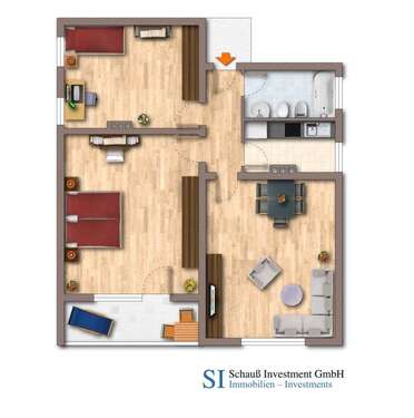 Foto - Wohnung zum Kaufen in Büttelborn 249.000,00 € 88 m²