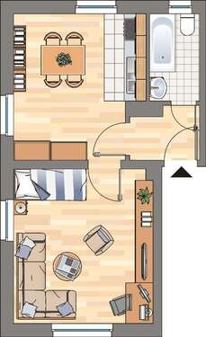 Foto - Wohnung zum Mieten in Herne 329,00 € 34.78 m²