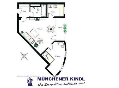 Foto - Wohnung zum Kaufen in München 300.000,00 € 37.82 m²