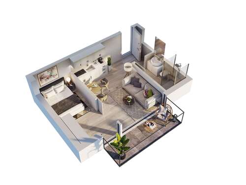 Foto - Wohnung zum Mieten in München 1.150,00 € 30 m²