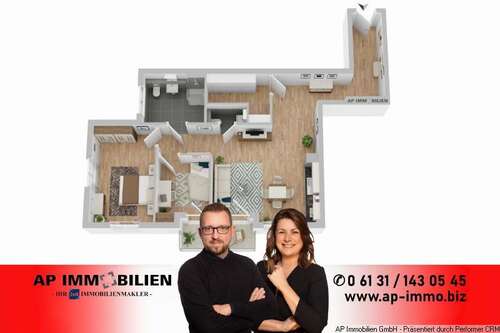 Foto - Wohnung zum Mieten in Harxheim 1.300,00 € 93 m²