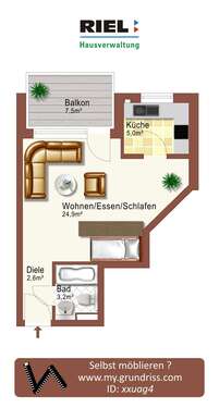 Foto - Wohnung zum Mieten in Kehl 550,00 € 36 m²