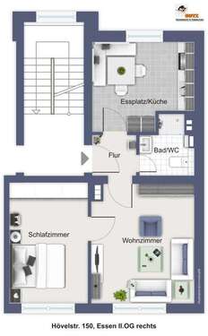 Foto - Wohnung zum Mieten in Essen 400,00 € 40 m²