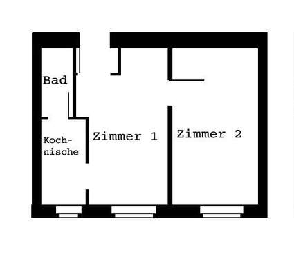 Foto - Wohnung zum Mieten in Düsseldorf 475,00 € 40 m²