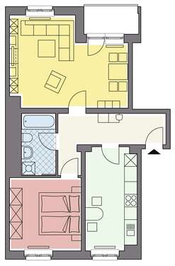 Foto - Wohnung zum Mieten in Stollberg 312,00 € 60 m²