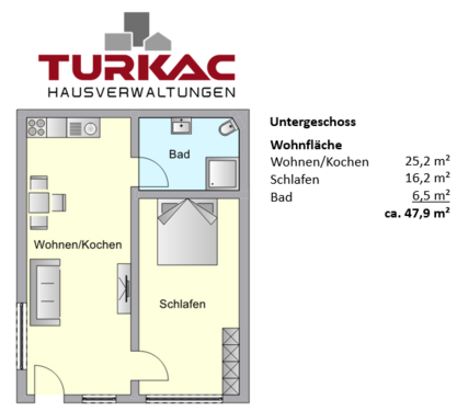 Foto - Wohnung zum Mieten in Haiger 500,00 € 47.9 m²