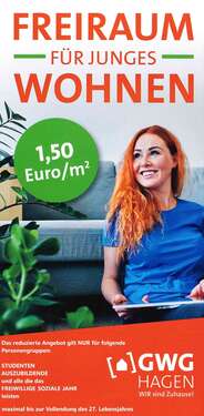 Foto - Wohnung zum Mieten in Hagen 342,79 € 56.38 m²