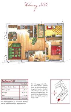 Foto - Wohnung zum Mieten in Dachau 1.010,00 € 59.33 m²
