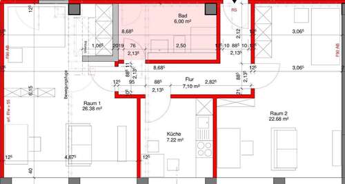 Foto - Wohnung zum Mieten in Frechen 1.050,00 € 70 m²