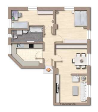 Foto - Wohnung zum Mieten in Hartha 493,00 € 76 m²