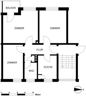 Foto - Wohnung zum Mieten in Oldenburg 528,00 € 62.2 m²
