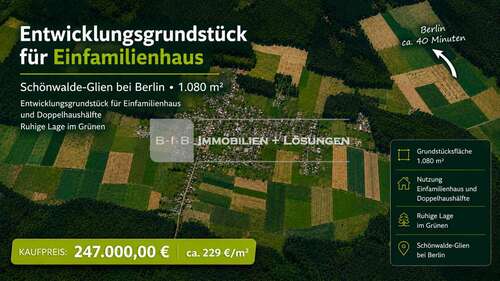 Foto - Grundstück zu verkaufen in Schönwalde 247.000,00 € 1080 m²