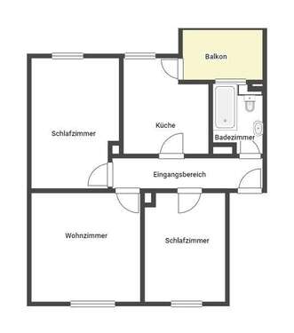 Foto - Wohnung zum Mieten in Kaiserslautern 689,00 € 62.16 m²
