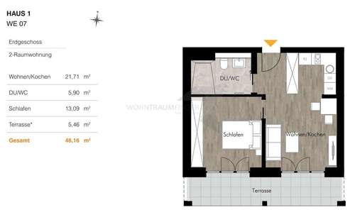 Foto - Wohnung zum Mieten in Chemnitz 658,00 € 46.16 m²