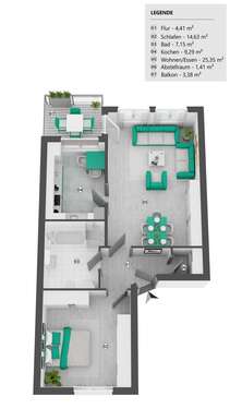 Foto - Wohnung zum Kaufen in Herne 115.000,00 € 65 m²