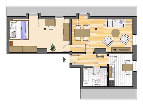 Foto - Wohnung zum Mieten in Marl 419,00 € 53.99 m²