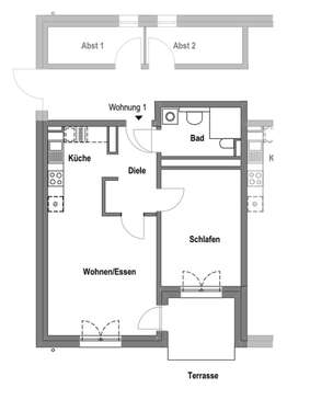 Foto - Wohnung zum Mieten in Eggolsheim 509,73 € 54.81 m²
