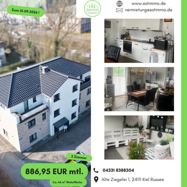 Foto - Wohnung zum Mieten in Kiel Russee 886,95 € 65.7 m²