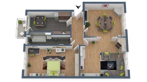 Foto - Wohnung zum Mieten in Hannover 850,00 € 74 m²