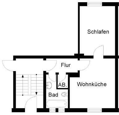 Foto - Wohnung zum Mieten in Wuppertal 300,00 € 37.44 m²