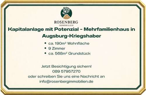 Foto - Haus zum Kaufen in Augsburg 999.999,00 € 190 m²