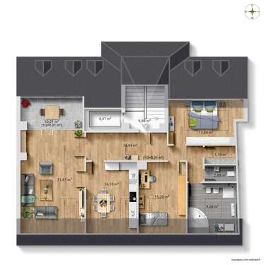 Foto - Wohnung zum Kaufen in Leipzig 450.000,00 € 115 m²