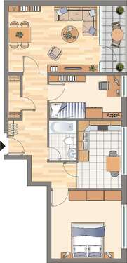 Foto - Wohnung zum Mieten in Dortmund 376,08 € 76.66 m²