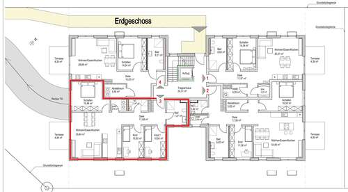 Foto - Wohnung zum Mieten in Wörrstadt 1.270,00 € 101.95 m²