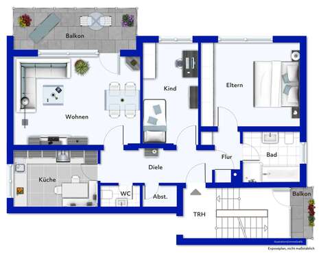 Foto - Wohnung zum Kaufen in Sandhausen 215.000,00 € 83 m²