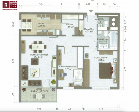 Foto - Wohnung zum Mieten in Frankfurt am Main 1.590,00 € 86 m²