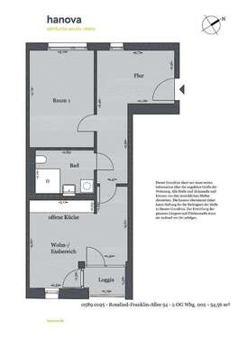 Foto - Wohnung zum Mieten in Hannover 600,16 € 54.56 m²