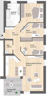 Foto - Wohnung zum Kaufen in Mülsen 370.000,00 € 104 m²