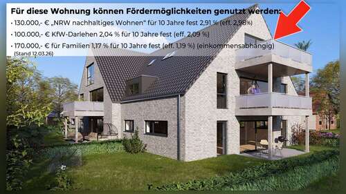 Foto - Wohnung zum Kaufen in Borken 259.000,00 € 62.99 m²
