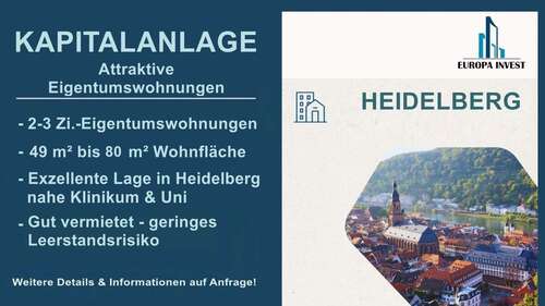 Foto - Wohnung zum Kaufen in Heidelberg 313.000,00 € 48.69 m²