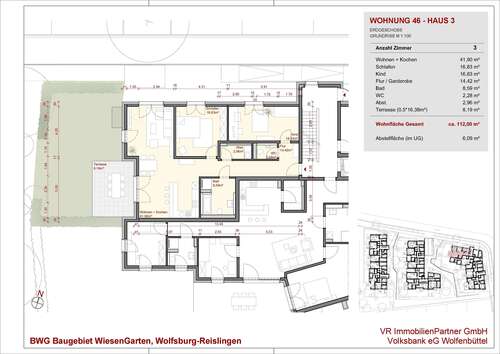 Foto - Wohnung zum Kaufen in Wolfsburg 392.200,00 € 112.01 m²
