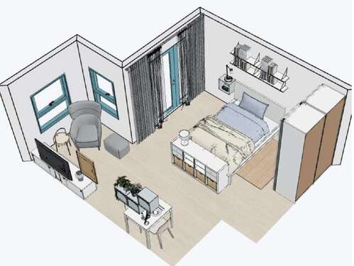 Foto - Wohnung zum Kaufen in Großbeeren 134.500,00 € 35.22 m²